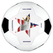 Brave Bald Eagle, de Amerikaanse vlag, Star Voetbal (Gedraaid)