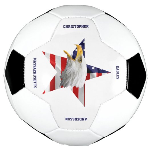Brave Bald Eagle, de Amerikaanse vlag, Star Voetbal (Gedraaid)