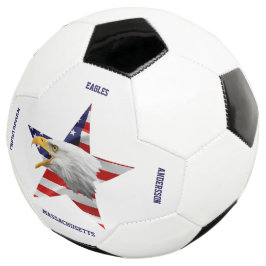 Brave Bald Eagle, de Amerikaanse vlag, Star Voetbal