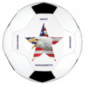 Brave Bald Eagle, de Amerikaanse vlag, Star Voetbal (Voorkant)