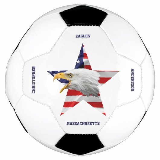 Brave Bald Eagle, de Amerikaanse vlag, Star Voetbal (Voorkant)