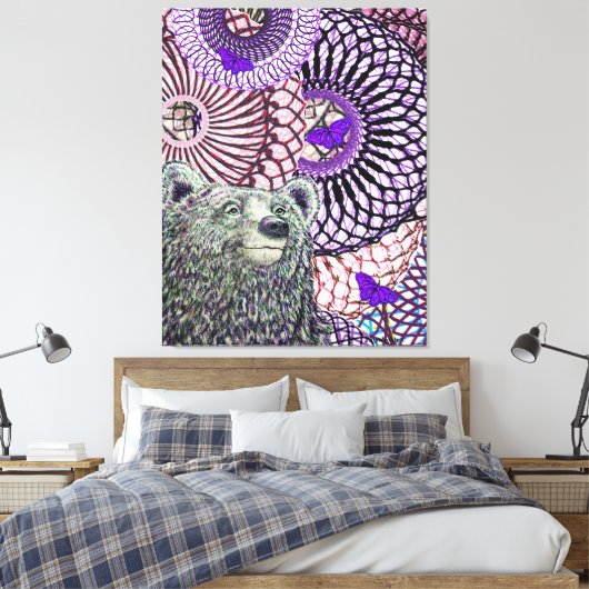 Brave Bear Canvas Afdruk (Insitu (Slaapkamer))