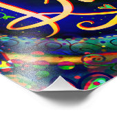 Brave  Blauwe Floral Inspirivity Fotoprint Foto Afdruk (Hoek)