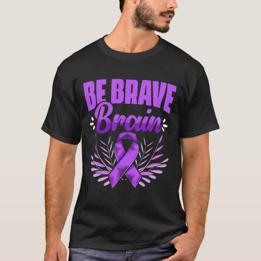 Brave Brain - Epilepsie Overlevende Epilepsie Bewu T-shirt (Voorkant)
