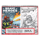 Brave Brandweerlieden Redding Actie Kleuren 20xx Kalender (Hoes)