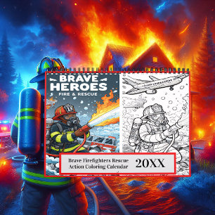 Brave Brandweerlieden Redding Actie Kleuren 20xx Kalender
