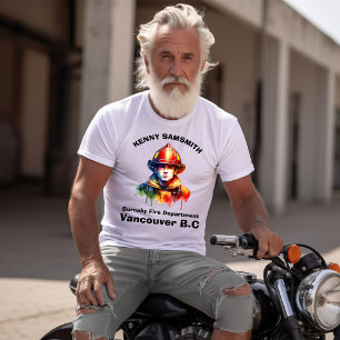 Brave brandweerman klaar voor noodgevallen t-shirt