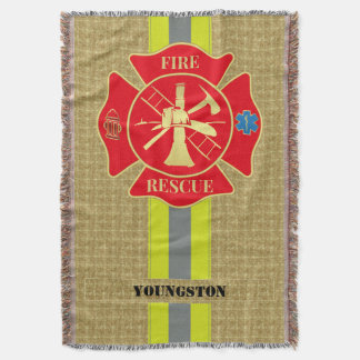 Brave Brandweerman Maltese Kruis Warm Art Deken