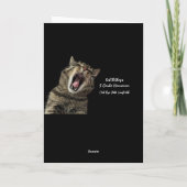 Brave Cat Being Brave, Wenskaart Kaart (Achterkant)