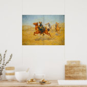 Brave Cavalryman Saving een kerel Solider Poster (Keuken)