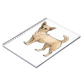 Brave Chihuahua Blue Notitieboek (Linkerzijde)