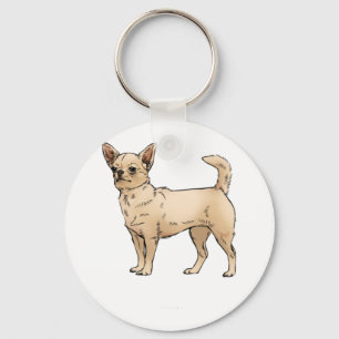 Brave Chihuahua Blue Sleutelhanger
