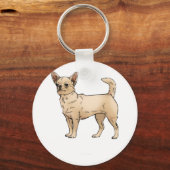 Brave Chihuahua Blue Sleutelhanger (Voorkant)