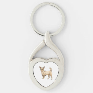 Brave Chihuahua Blue Sleutelhanger