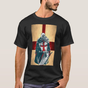 Brave Christelijke Crusader Warrior England Flag K T-shirt