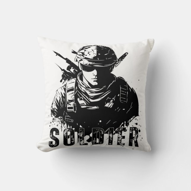 Brave Comfort: Soldier's Tribute Pillow Kussen (Voorkant)