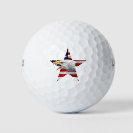 Brave Eagle, de Amerikaanse vlag, patriottisch Golfballen