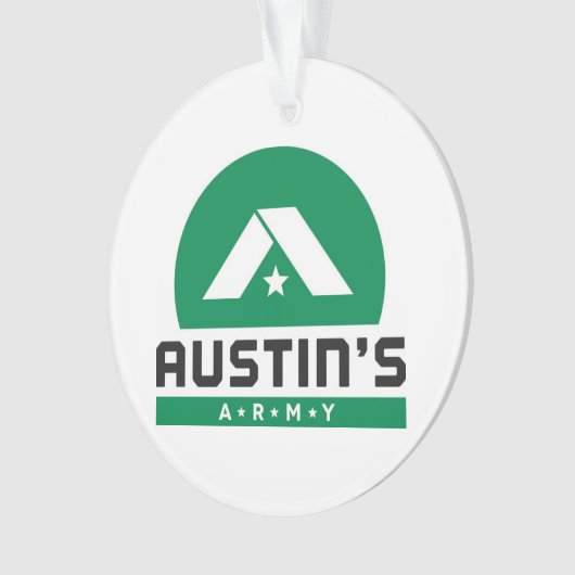 Brave en sterke acrylversiering ornament (voorkant)