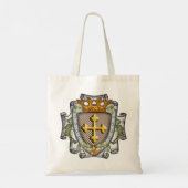 Brave Familien Crest Achternaam Tote Bag (Achterkant)