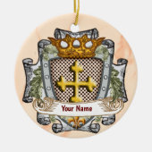 Brave Family Crest achternaam Keramisch Ornament (Voorkant)