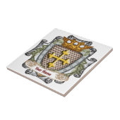 Brave Family Crest achternaam Tegeltje (Zijkant)