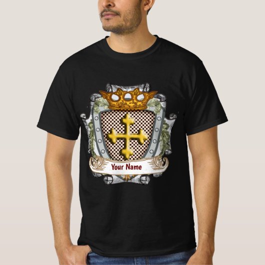 Brave Family Crest Surname T-shirt (Voorkant)