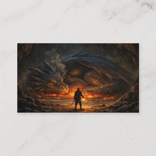 Brave Figure Before Sleeping Dragon Visitekaartje (Voorkant)