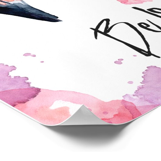 Brave Flamingo Poster (Hoek)