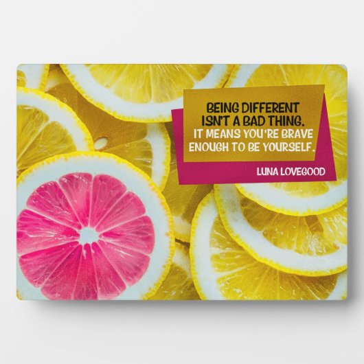 Brave genoeg om jezelf te zijn fotoplaat (voorkant)