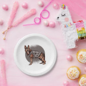 Brave German Shepherd Police Dog Papieren Bordje (Feest)