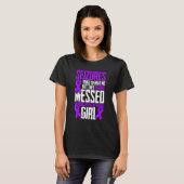 Brave Girl Epilepsie Krijger Gezegde Epilepsie Awa T-shirt (Voorkant volledig)