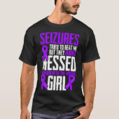 Brave Girl Epilepsie Krijger Gezegde Epilepsie Awa T-shirt (Voorkant)