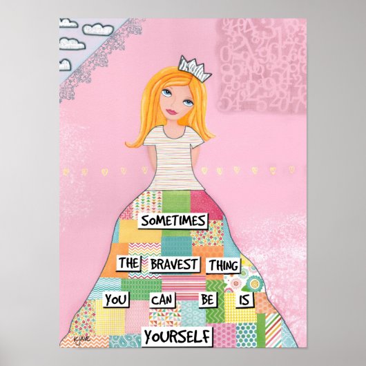 Brave Girl - Kunst voor meisjes en vrouwen Poster (Voorkant)