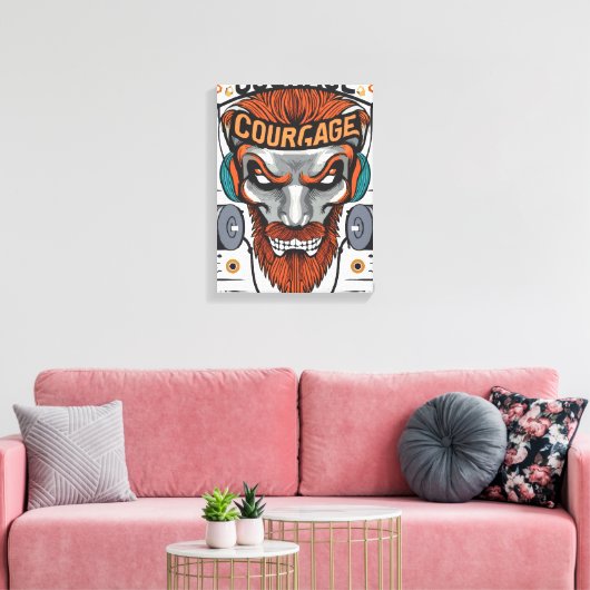 Brave Hearts: Inspirerend Courage Quotes Canvas Afdruk (Insitu (Woonkamer))
