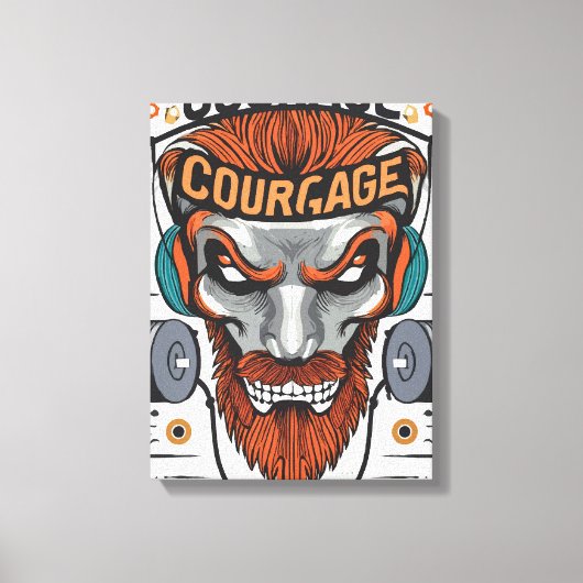 Brave Hearts: Inspirerend Courage Quotes Canvas Afdruk (Voorkant)