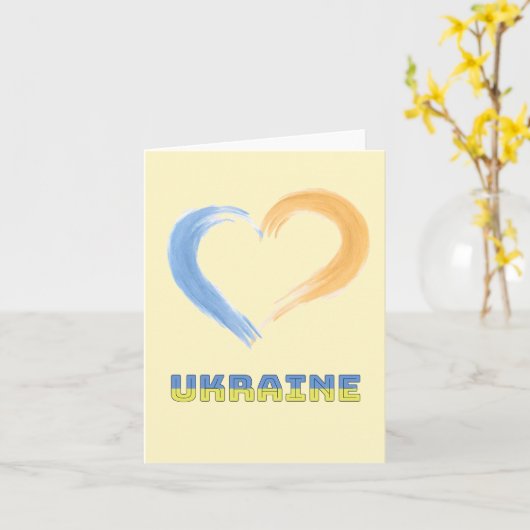Brave Hearts of Ukraine War Tribute Kaart (Gele Bloem)