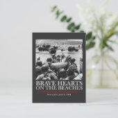 Brave Hearts On The Beaches - WW2 D-day Briefkaart (Staand voorkant)