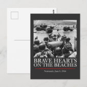 Brave Hearts On The Beaches - WW2 D-day Briefkaart (Voorkant / Achterkant)