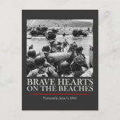 Brave Hearts On The Beaches - WW2 D-day Briefkaart (Voorkant)
