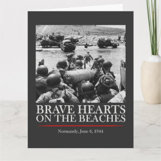 Brave Hearts On The Beaches - WW2 D-day Kaart