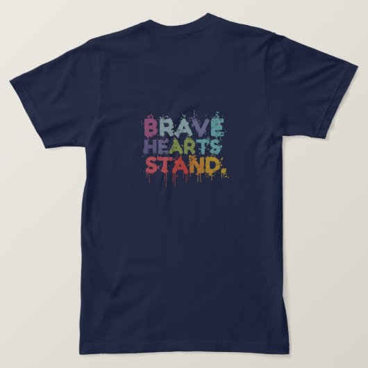 Brave Hearts Stand T-shirt (Design achterkant)