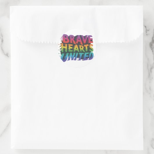 Brave Hearts United Ronde Sticker (Tas)