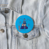 Brave hearts viering azuur ronde button 7,6 cm (In situ)