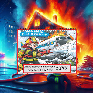Brave Heroes Fire Rescue kleurboek 2025/2026 Kalender