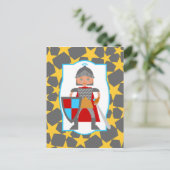 Brave Knight Boy Birthday Party Briefkaart (Staand voorkant)