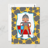 Brave Knight Boy Birthday Party Briefkaart (Voorkant / Achterkant)