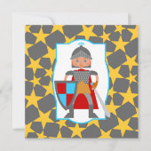 Brave Knight Boy Birthday Party Invitation Kaart (Voorkant)