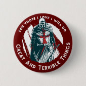 Brave Knight Quote Design Ronde Button 5,7 Cm (Voorkant)