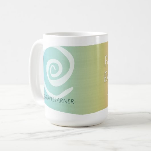 Brave Learn alledaagse magische Mok White (Voorkant links)