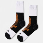 Brave Leeuw met King Tekst Gedrukt Stijlvolle look Sokken (Links)